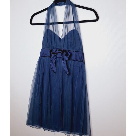 Vintage Y2K Babydoll Dress Halter Mesh Kiki XS Whimsygoth Fairy Coquette Bow - Picture 3 of 10